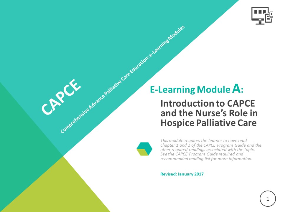 CAPCE e-Learning Module A