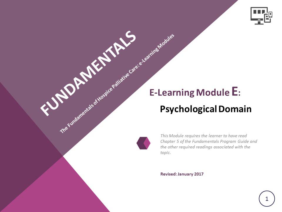 fundamentals e-Learning Module E