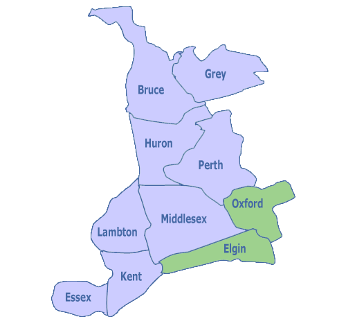 Oxford/Elgin map