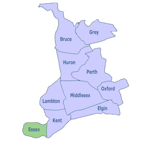 Windsor/Essex map